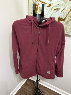 Outdoor Research Trail Mix Full Zip Grid Fleece Hoodie Burgundy M/L